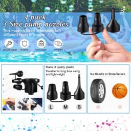 Plastic Nozzle Pump Nozzle Head Air Inflator Adaptor Replacement Nozzles 3 Sizes Inflator Dual Head Pumping