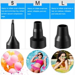 Plastic Nozzle Pump Nozzle Head Air Inflator Adaptor Replacement Nozzles 3 Sizes Inflator Dual Head Pumping