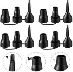 Plastic Nozzle Pump Nozzle Head Air Inflator Adaptor Replacement Nozzles 3 Sizes Inflator Dual Head Pumping
