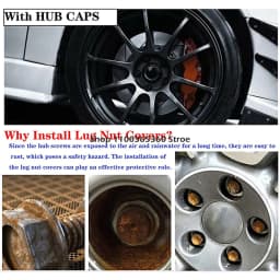 Car 17mm Wheel Lug Nut Bolt Cover for VW Volkswagen Phaeton Lupo EOS Caddy Golf MK5 GTI Skoda Tyre Hub Tire Screw Protection Cap