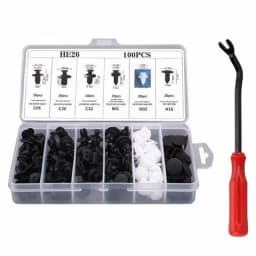 KKJOY 100/50PCS Auto Fastener Clips Kit - Multi-Size Retainers for Car Fender, Bumper, Door & Panel Trim