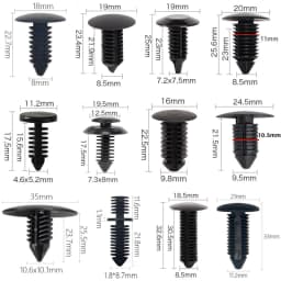 20Pcs For 5-11mm Hole Car Fender Clip Bumper Clip Plastic Screw Fasteners Auto Roof Tailgate Lining Rivet
