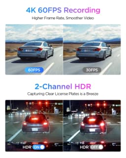 VIOFO A329S 2CH 4K 60FPS+2K HDR GPS Wi-Fi 6 Dash Cam with Sony STARVIS 2 Sensor, Support SSD Storage, Low Power Impact Detection
