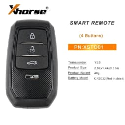 1pcs/lot Xhorse XSTO01EN Global FENG.T for Toyota XM38 Smart Key with Key Shell Support 4D 8A 4A English