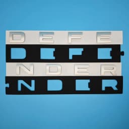1pc 3D ABS Black Letters DEFENDER Badge Car Front Hood Bonnet Stickers Decals For Land Rover Defender Emblem Accessories