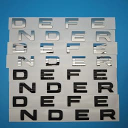 1pc 3D ABS Black Letters DEFENDER Badge Car Front Hood Bonnet Stickers Decals For Land Rover Defender Emblem Accessories