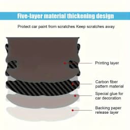 8pcs carbon fiber car door handle protective cover, scratch resistant door protection sticker, paint protection cover