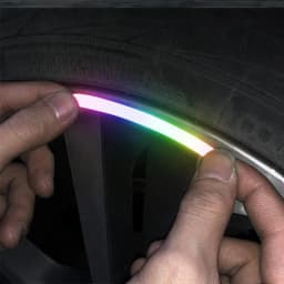 For Car Motorcycle, Bicycle Wheels, Seven-Color Laser Car Decoration Accessories Anti-Collision Reflective Warning Stickers