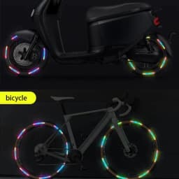 For Car Motorcycle, Bicycle Wheels, Seven-Color Laser Car Decoration Accessories Anti-Collision Reflective Warning Stickers