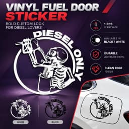 Pickup Truck 13.5*13.5cm Off-Road Truck Skull Fuel Cap Stickers, Decorative Car Stickers Personalized Customization