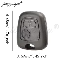 jingyuqin Car Remote Key Shell For Citroen C1 C4 Peugeot 107 207 307 407 206 306 406 Toyota Aygo Keys Fob Replacement Case 2BTN