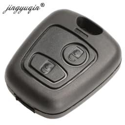 jingyuqin Car Remote Key Shell For Citroen C1 C4 Peugeot 107 207 307 407 206 306 406 Toyota Aygo Keys Fob Replacement Case 2BTN