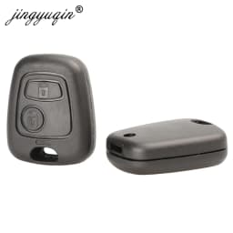 jingyuqin Car Remote Key Shell For Citroen C1 C4 Peugeot 107 207 307 407 206 306 406 Toyota Aygo Keys Fob Replacement Case 2BTN