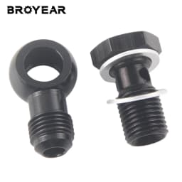 Broyear new Bolt Hydraulic Clutch Screw M12 M14 M16 M18 x 1.5 with Aluminum Banjo fitting Outlet Banjo male an4 an6 an8 an10