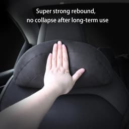 For Tesla Model 3/Y Car Neck Pillow Memory Cotton Protective Lumbar Support Backrest Relieves Pressure Car Headrest Accessories