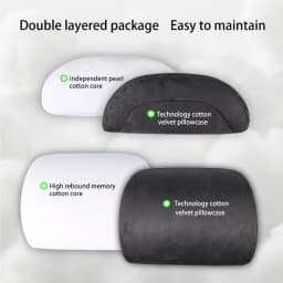 For Tesla Model 3/Y Car Neck Pillow Memory Cotton Protective Lumbar Support Backrest Relieves Pressure Car Headrest Accessories