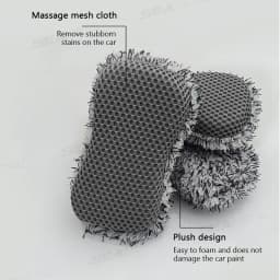 SEAMETAL Microfiber Car Wash Sponge Two Sided Plush Massage Net Wheel Cleaning Brush Dust Remover Scratch-free for Car Wash Care