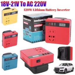 Multi Function Lithium Battery Inverter D C 18-21V To AC 220V Outdoor Work Inverter with Intelligent Fast Charging