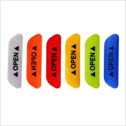 4pcs Universal Car Reflective Sticker Waterproof Wheel Eyebrows Door Stickers Open Sign Safety Reflective Safety Warning Tape