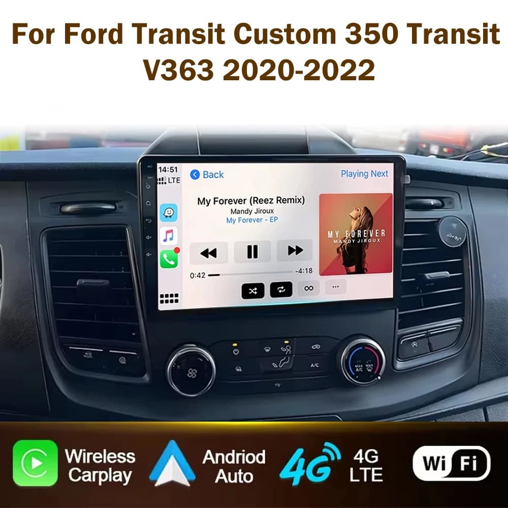 Auto Radio Android For Ford Transit Custom 350 Transit V363 2020-2022 Multimedia Video Player Navigation GPS NO 2din Head Unit