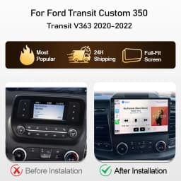 Auto Radio Android For Ford Transit Custom 350 Transit V363 2020-2022 Multimedia Video Player Navigation GPS NO 2din Head Unit