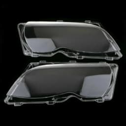 Pair Car Headlight Light Lens Cover For BMW 3 Series E46 318i 320i 325i 4 Doors Sedan 2002-2005 Headlight Lamp Cover