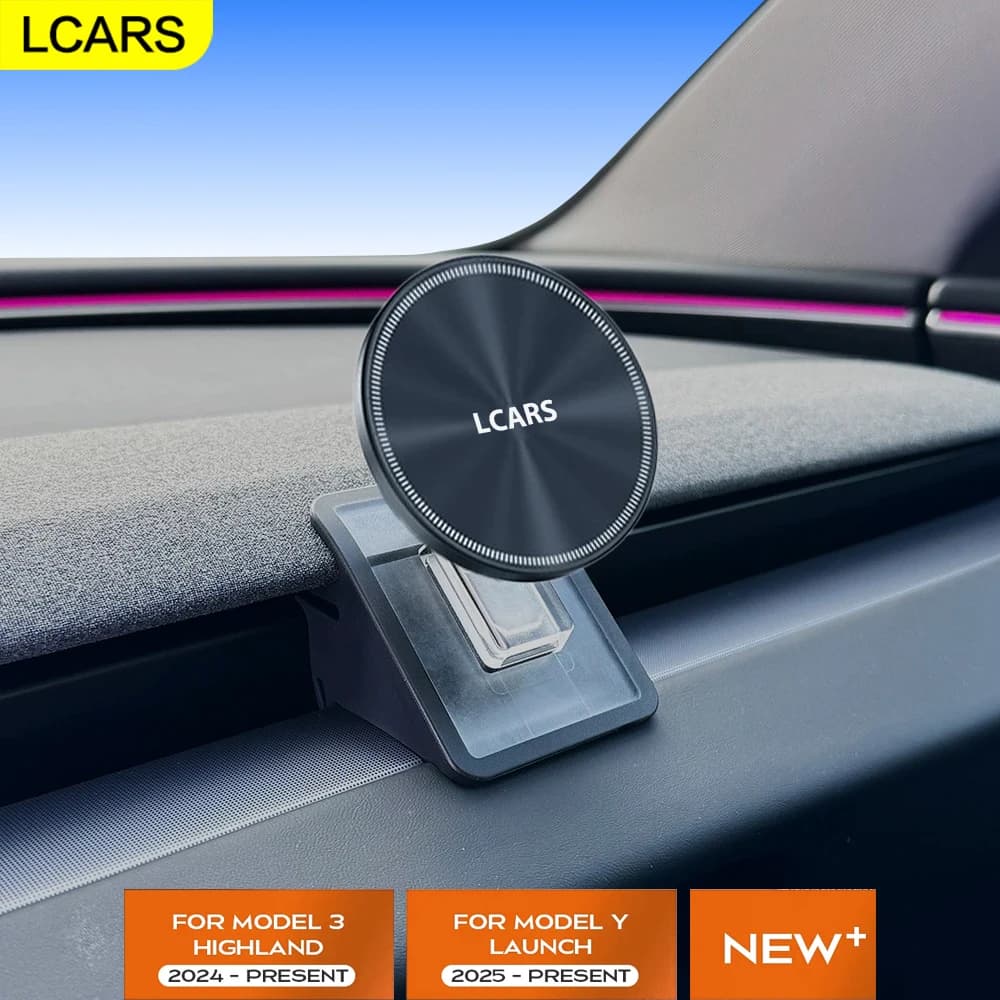 For Tesla Model 3 Highland 24 & Model Y Launch 25 Anti Vibration Shockproof Car Phone Mount Magnetic Navigation Holder Accessory