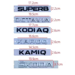 ABS Car Rear Emblem Trunk Badge Sticker for Octavia Kodiaq Karoq Superb Rapid Fabia Kamiq Yeti 4x4 Letter Logo Accessories
