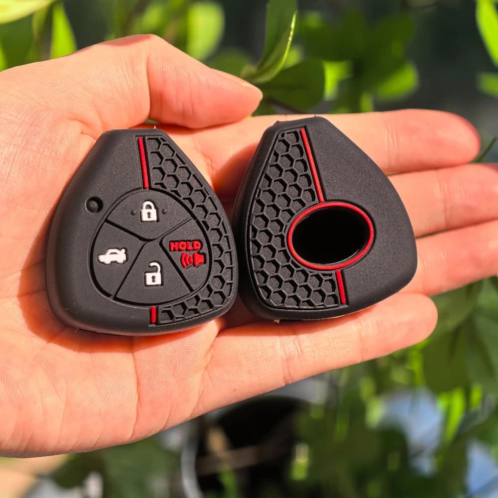Silicone Car Remote Key Case Cover Shell Fob for Toyota Yaris/Vitz Auris Mk I Corolla Verso Hilux 7 RAV4 Porte Camry