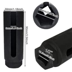 Narrow Mouth Oxygen Sensor Sleeve European-style 14-24mm 1/2" Cxygen Sensing Drive Socket Wrench Tools Car Accessories