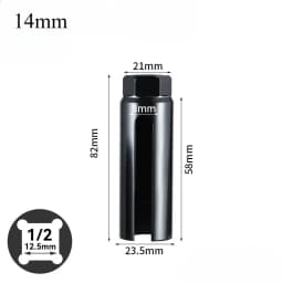 Narrow Mouth Oxygen Sensor Sleeve European-style 14-24mm 1/2" Cxygen Sensing Drive Socket Wrench Tools Car Accessories