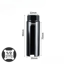 Narrow Mouth Oxygen Sensor Sleeve European-style 14-24mm 1/2" Cxygen Sensing Drive Socket Wrench Tools Car Accessories