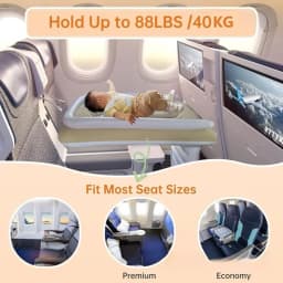 Portable Toddler Airplane Bed For Kid Baby Mattress Air Bed Seat Extender Sleeping Mattress Seat For Travel Car Road Trip