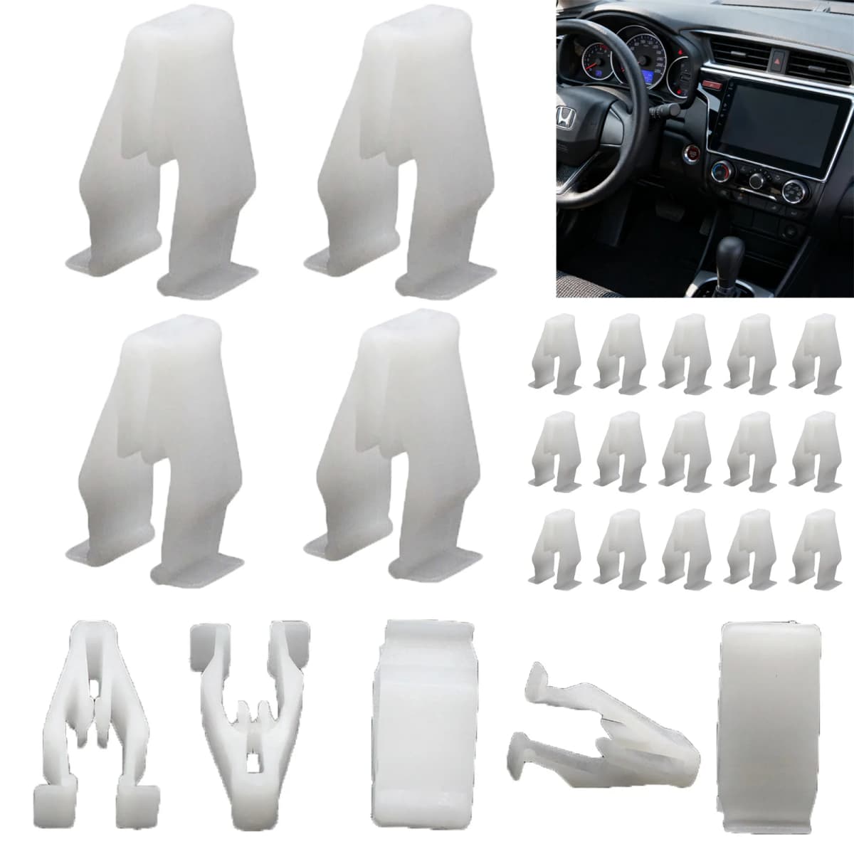 5-20PCS Car Dashboard Clip And Center Console Navigation Panel Fastener For Honda Fit Accord Civic City CRV Odyssey