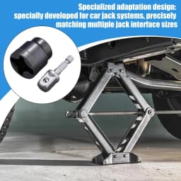Heavy Duty Scissor Jack Drill Adapter Impact Wrench Socket Quick Change Tool Steel RV Stabilizer Auto Repair Garage Accessory 