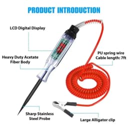 Practical Voltage Circuit Tester Multifunction Car Diagnostic Probe Test Pen Light Bulb Electric Measuring Pen