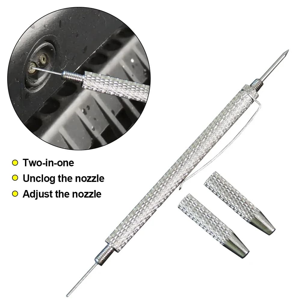 Car Windshield Wiper Nozzle Adjustment Tool 2-in-1 Windscreen Windshield Washer Spray Nozzle Cleaner Needle Windshield Washer