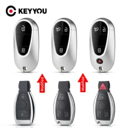 KEYYOU Modified Car Remote Key Shell For Mercedes Benz W203 W204 W205 W210 W211 W212 W221 A B C E S Class BGA &NEC Case Card