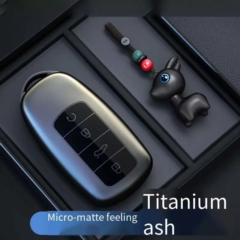 New Titanium Gray for Chery Jaecoo J7 7 J8 Omoda 5 C5 Tiggo 8 Arrizo 6 8 Pro Keychain Shell Cover Fob Bag Holder Car Accessories