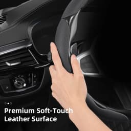 Suitable for Kia Breathable Perforated Leather Steering Wheel Cover, Segmented, Non-Slip, Durable, Ceed Picanto Sportage Optima Ev3 Rio 3 Cerato Stonic Niro Xceed K3 Morning Soul K4 Forte K2 Green