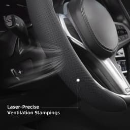 Suitable for Kia Breathable Perforated Leather Steering Wheel Cover, Segmented, Non-Slip, Durable, Ceed Picanto Sportage Optima Ev3 Rio 3 Cerato Stonic Niro Xceed K3 Morning Soul K4 Forte K2 Green