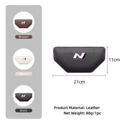 Car Knee Cushion Leather Leg Pad For H-yund-ai N Line Performance I30 I40 Sonata Elantra Veloster Kona Tucson