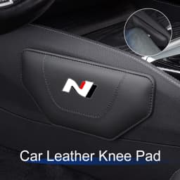 Car Knee Cushion Leather Leg Pad For H-yund-ai N Line Performance I30 I40 Sonata Elantra Veloster Kona Tucson