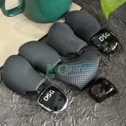 The DSG logo car parts shift head is suitable for Skoda Octavia Super Snowman DSG shift lever leather,