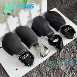 The DSG logo car parts shift head is suitable for Skoda Octavia Super Snowman DSG shift lever leather,