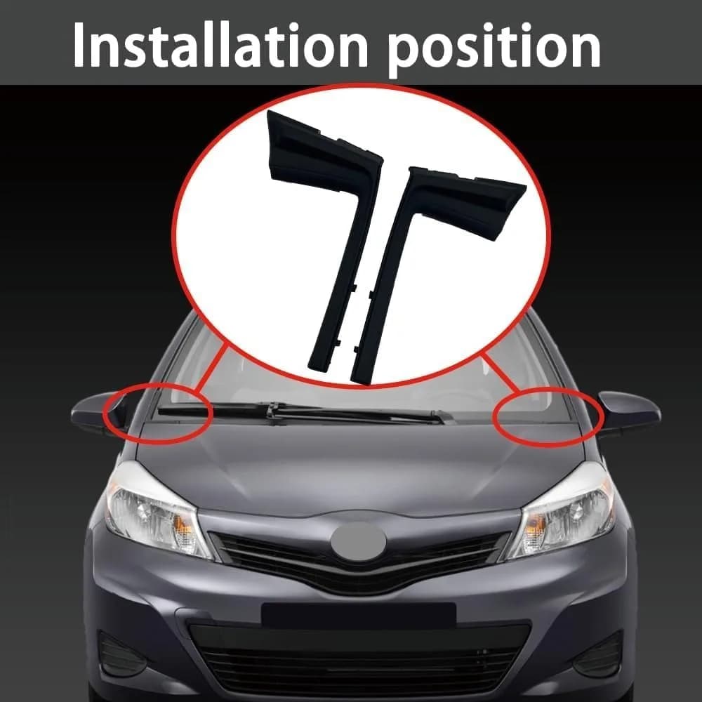 Left Right Windshield Wiper Cowl Cover Trim Panel For Toyota Yaris 2012 2013 2014 2015 53867-52090 53866-52090