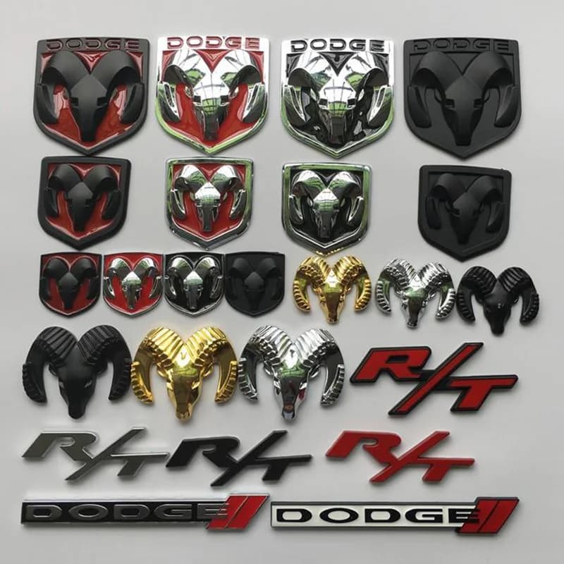 Car Badge Sticker Auto Emblem Accessories For Dodge Durango Caliber Dakota Journey Charger Ram 1500 Nitro Avenger Dart Challenge