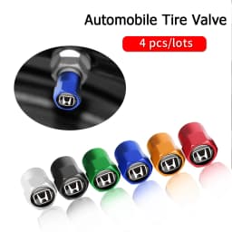 4Pcs Metal Car Wheel Tire Air Valve Caps Stem Covers for Honda Civic Accord Fit City Vezel CRV Odyssey Jazz Prelude Insight