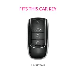 Slim Car Key Fob Case Cover Keychain For Chery Tiggo 7 8 Pro Max Omoda 5 C5 S5 O5 Jaecoo J7 J8 Accessories Black Transparent