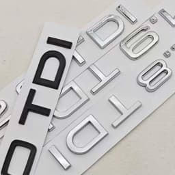 3D ABS Car Letters Logo 1.9 TDI 2.0 TDI 2.8 TDI Badge Rear Trunk Sticker Decals For Audi A3 A4 A5 A6 Q2 Q3 Q5 Auto Accessories